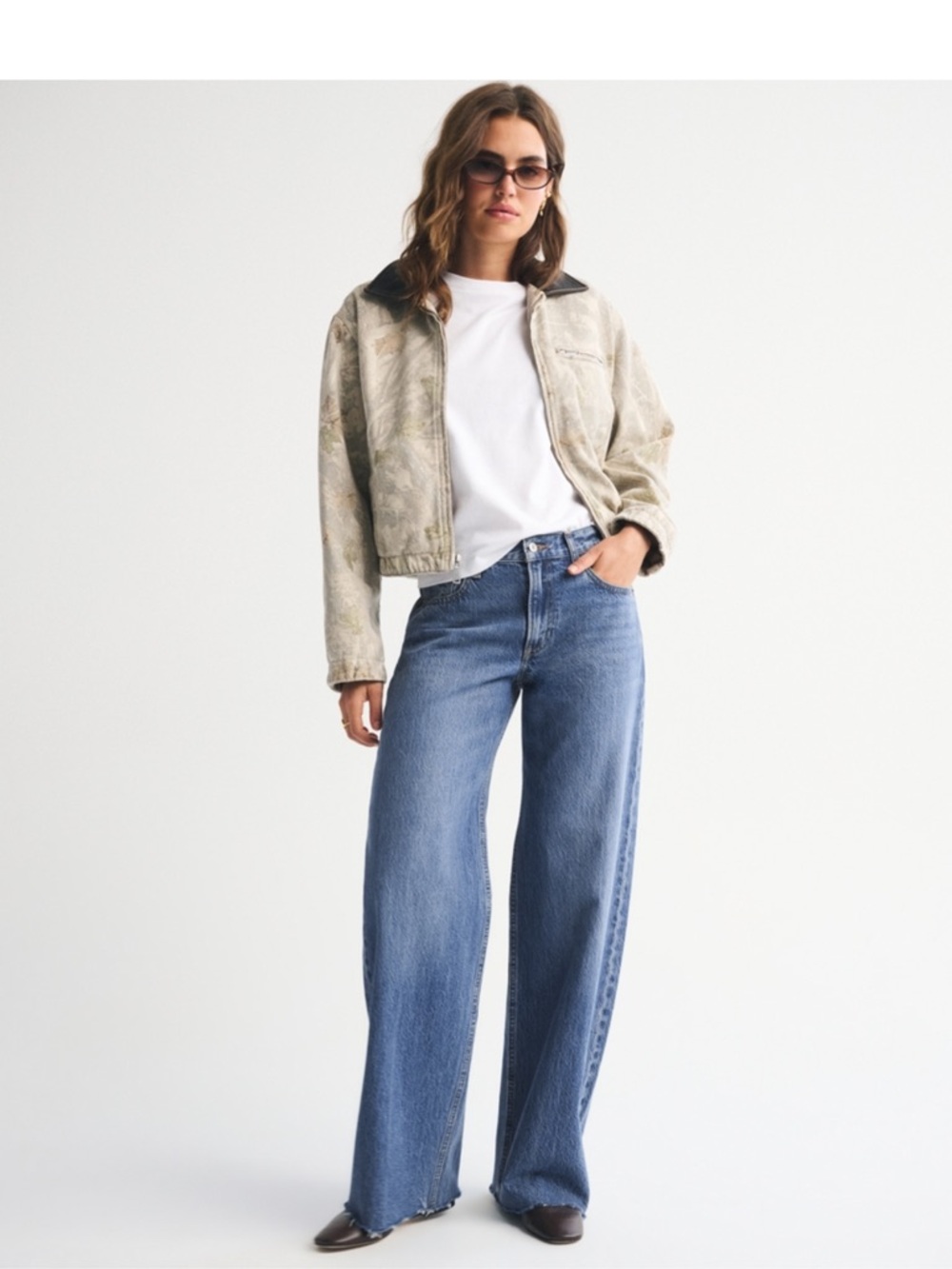 Abercrombie & Fitch Women's Medium Blue Wide-Leg Jeans
